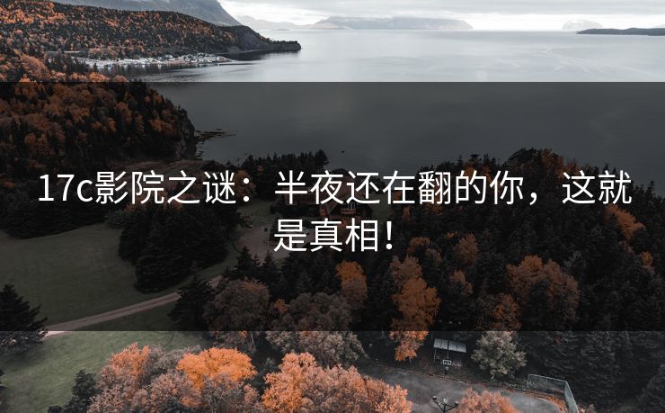 17c影院之谜：半夜还在翻的你，这就是真相！