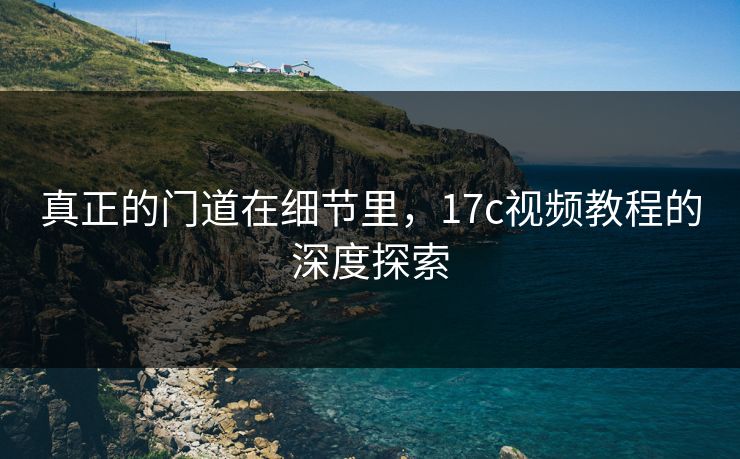 真正的门道在细节里，17c视频教程的深度探索
